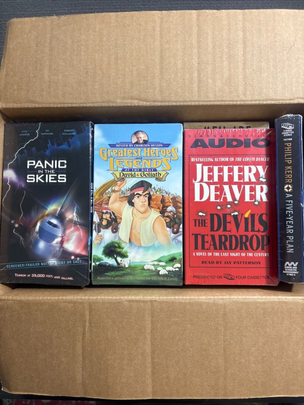 Mystery Box Lot of 24 Random VHS Tapes Movies Audiobooks Vtg Brand New Sealed